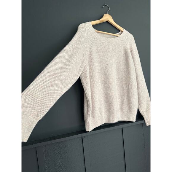 J. Crew Waffle Crewneck Wool blend Sweater in Supersoft yarn Size Medium - Picture 5 of 7